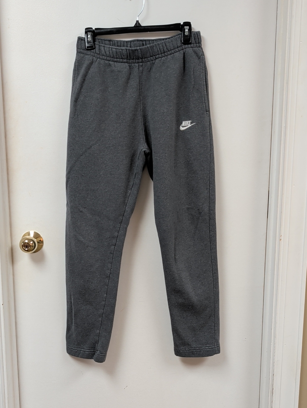Nike Men's M Dark Gray Fleece Open Hem Sweatpants